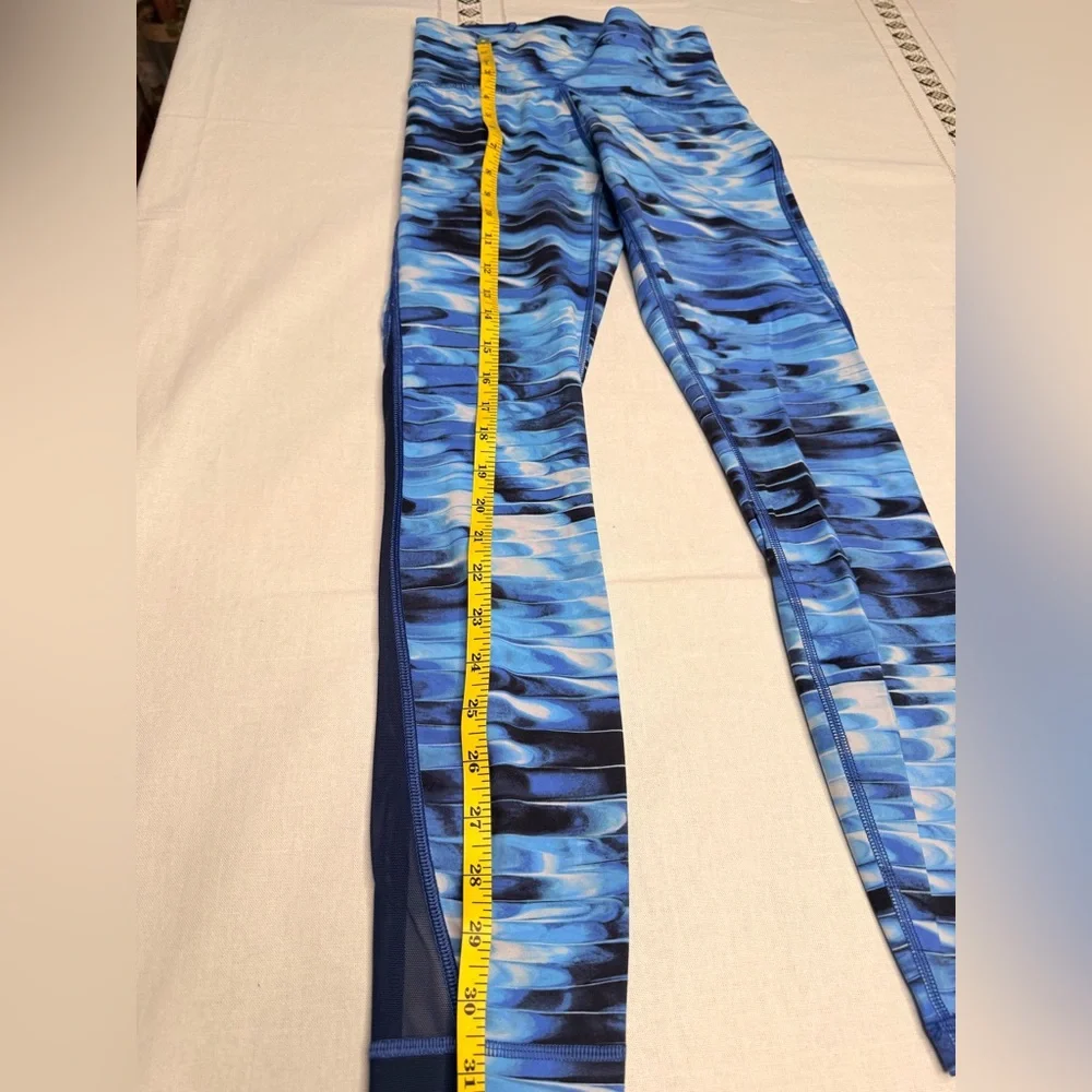 Lululemon Wunder Under Hi Rise Tight‎ Women’s 4 Tidal Multi Blue 7/8 Leggings
